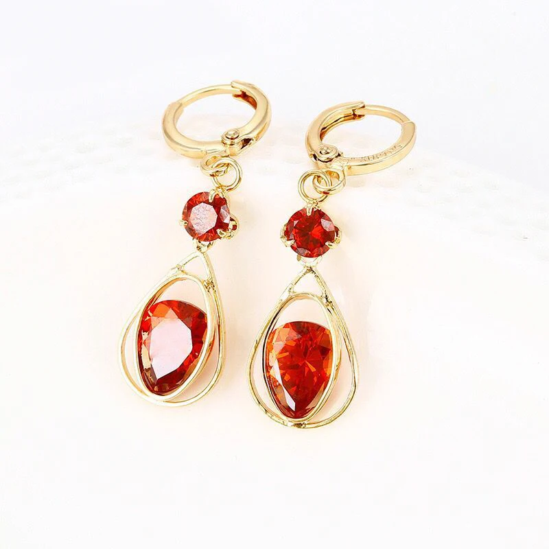 MxGxFam Red / Pink Drop Water CZ Earrings For Women Gold Color 18 k FASHION JEWERLY AAA+
MxGxFam Red / Pink Drop Water CZ Earrings For Women Gold Color 18 k FASHION JEWERLY AAA+