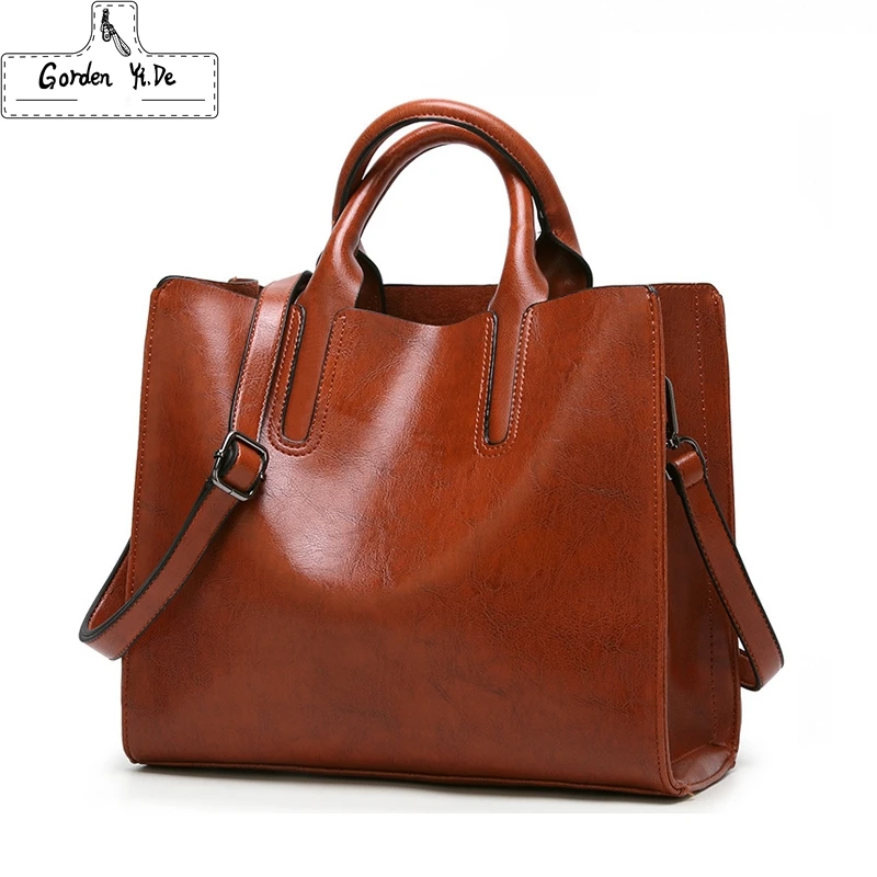 Women Oil Wax Leather Shoulder Bags Vintage Designer Handbags Female Big Tote Bag High Quality Women's Messenger Bags 2019 
Women Oil Wax Leather Shoulder Bags Vintage Designer Handbags Female Big Tote Bag High Quality Women's Messenger Bags 2019