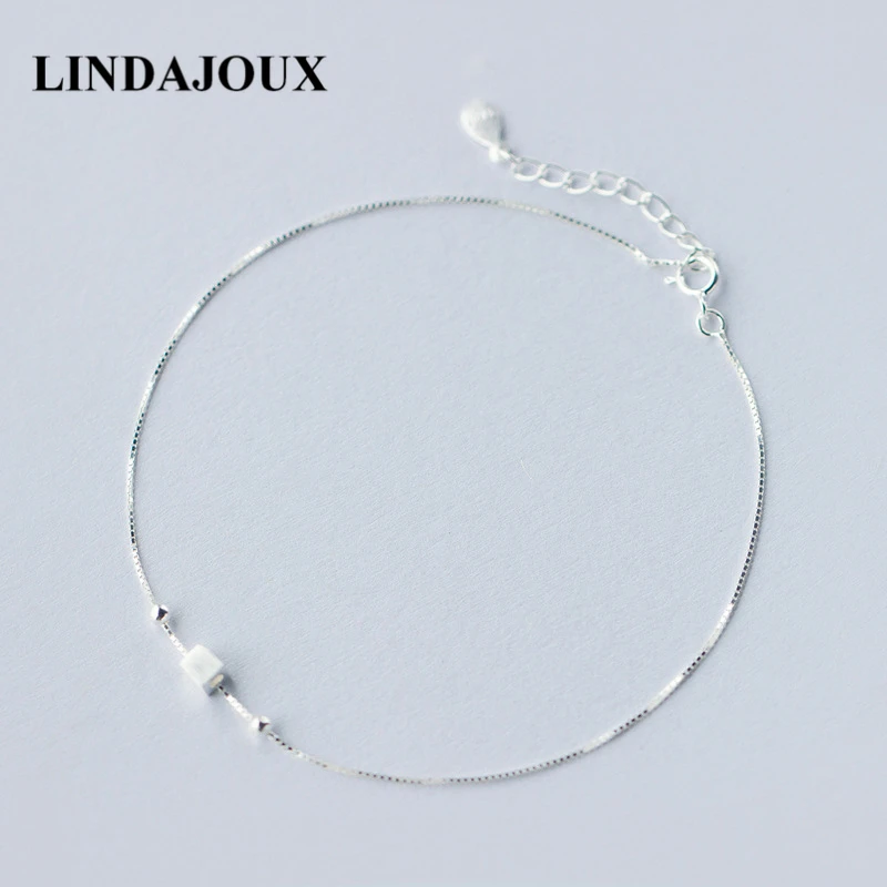 LINDAJOUX Fashion 925 Sterling Silver Matte Square Charm Anklet For Women S925 Ankle Bracelet Adjustable Length
LINDAJOUX Fashion 925 Sterling Silver Matte Square Charm Anklet For Women S925 Ankle Bracelet Adjustable Length