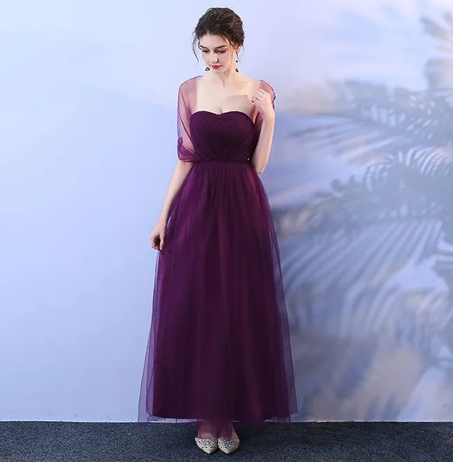 Wedding Party Dress Bridesmaid Dresses Grape Purple Formal Dress Empire Back of Bandage
Wedding Party Dress Bridesmaid Dresses Grape Purple Formal Dress Empire Back of Bandage
