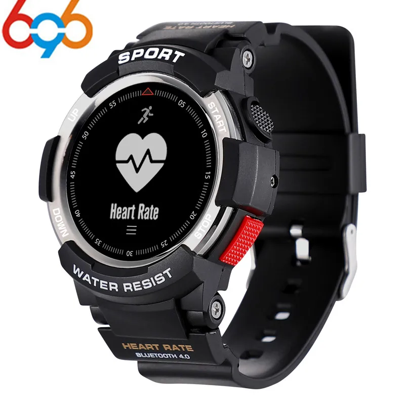 696 Bluetooth F6 Smartwatch IP68 Waterproof Heart Rate Monitor Fitness Tracker Smart watch with Multi Sport Mode PK GV68 EX18
696 Bluetooth F6 Smartwatch IP68 Waterproof Heart Rate Monitor Fitness Tracker Smart watch with Multi Sport Mode PK GV68 EX18