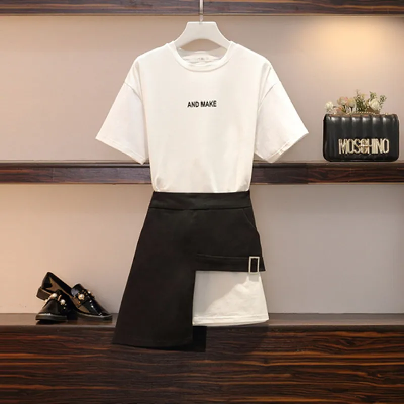 2019 Summer Women Long White T Shirts+Asymmetric Pocket Mini Skirts Suits Ladies Casual Cotton Letters Tshirt Dress Skirt Sets
2019 Summer Women Long White T Shirts+Asymmetric Pocket Mini Skirts Suits Ladies Casual Cotton Letters Tshirt Dress Skirt Sets