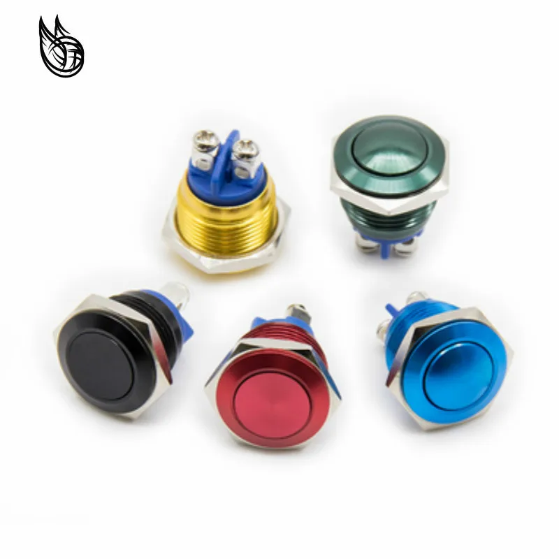 19mm Metal Oxidized Push Button Switch 1NO auto reset press button screw terminal flat round momentary black blue 19QYPY.F.L
19mm Metal Oxidized Push Button Switch 1NO auto reset press button screw terminal flat round momentary black blue 19QYPY.F.L