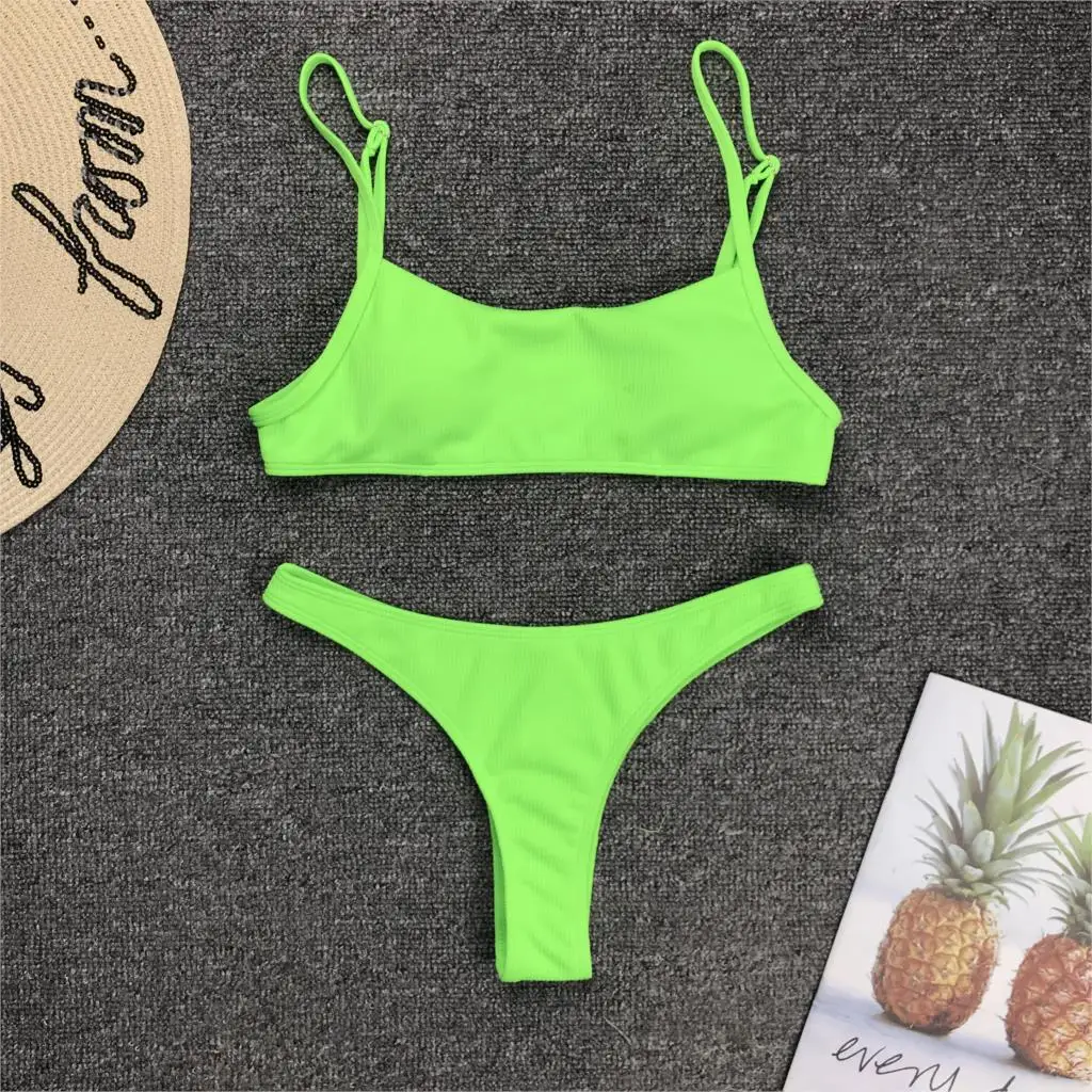 Bikini Swimming Suit For Women Swimsuit Sexy Simple Bathing Outdoor Set |