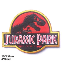 Dinosaur Park Embroidered Iron On Clothes Patch For Clothing Stickers Garment Apparel Accessories image