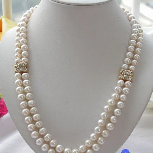 HOT## Wholesale >>>> p2164 2row 9MM WHITE round FRESHWATER CULTURED PEARL NECKLACE
HOT## Wholesale >>>> p2164 2row 9MM WHITE round FRESHWATER CULTURED PEARL NECKLACE
