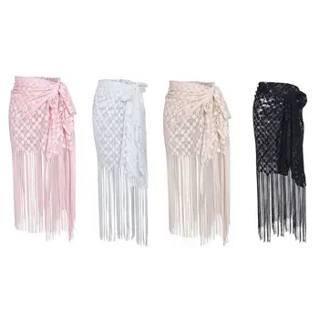 Women Sexy Hollow Bikini Cover Up Crochet Jacquard Polka Dot Long Tassel Sarong Wrap Skirt Sunscreen Beach Scarf Shawl 120x150CM
Women Sexy Hollow Bikini Cover Up Crochet Jacquard Polka Dot Long Tassel Sarong Wrap Skirt Sunscreen Beach Scarf Shawl 120x150CM
