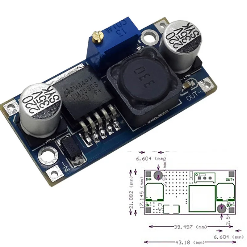 1pcs High quality LM2596S Power DC-DC Buck Converter Step Down Module 5V 3A T1608 P31
1pcs High quality LM2596S Power DC-DC Buck Converter Step Down Module 5V 3A T1608 P31