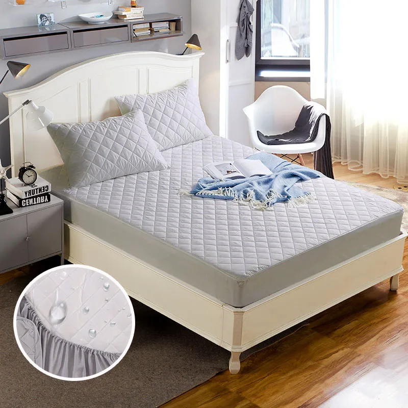 Solid Color Quilted Waterproof Mattress Cover Breathable Protector Separated Water Antibacterial Removable With Elastic Band
Solid Color Quilted Waterproof Mattress Cover Breathable Protector Separated Water Antibacterial Removable With Elastic Band