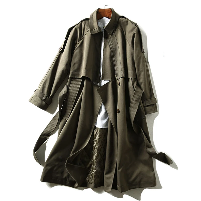 High quality Trench Coat Women 2019 Autumn Winter New Fashion Quilted cotton Windbreaker Female Belt Long Trench Coat OKXGNZ2383
High quality Trench Coat Women 2019 Autumn Winter New Fashion Quilted cotton Windbreaker Female Belt Long Trench Coat OKXGNZ2383