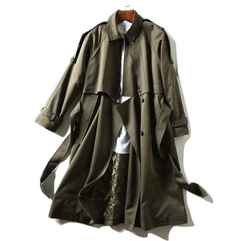 High quality Trench Coat Women 2019 Autumn Winter New Fashion Quilted cotton Windbreaker Female Belt Long Trench Coat OKXGNZ2383
High quality Trench Coat Women 2019 Autumn Winter New Fashion Quilted cotton Windbreaker Female Belt Long Trench Coat OKXGNZ2383