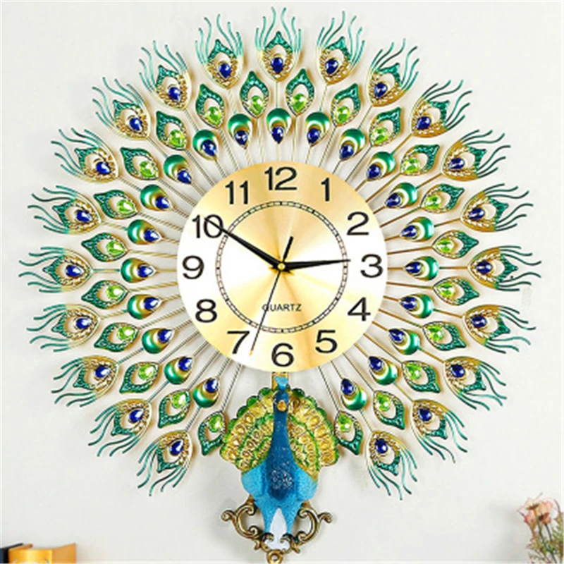 Large Diamond Quartz Peacock Wall Clocks European Modern Design Creative Living Room Decor Bedroom Silent Clock Wall
Large Diamond Quartz Peacock Wall Clocks European Modern Design Creative Living Room Decor Bedroom Silent Clock Wall