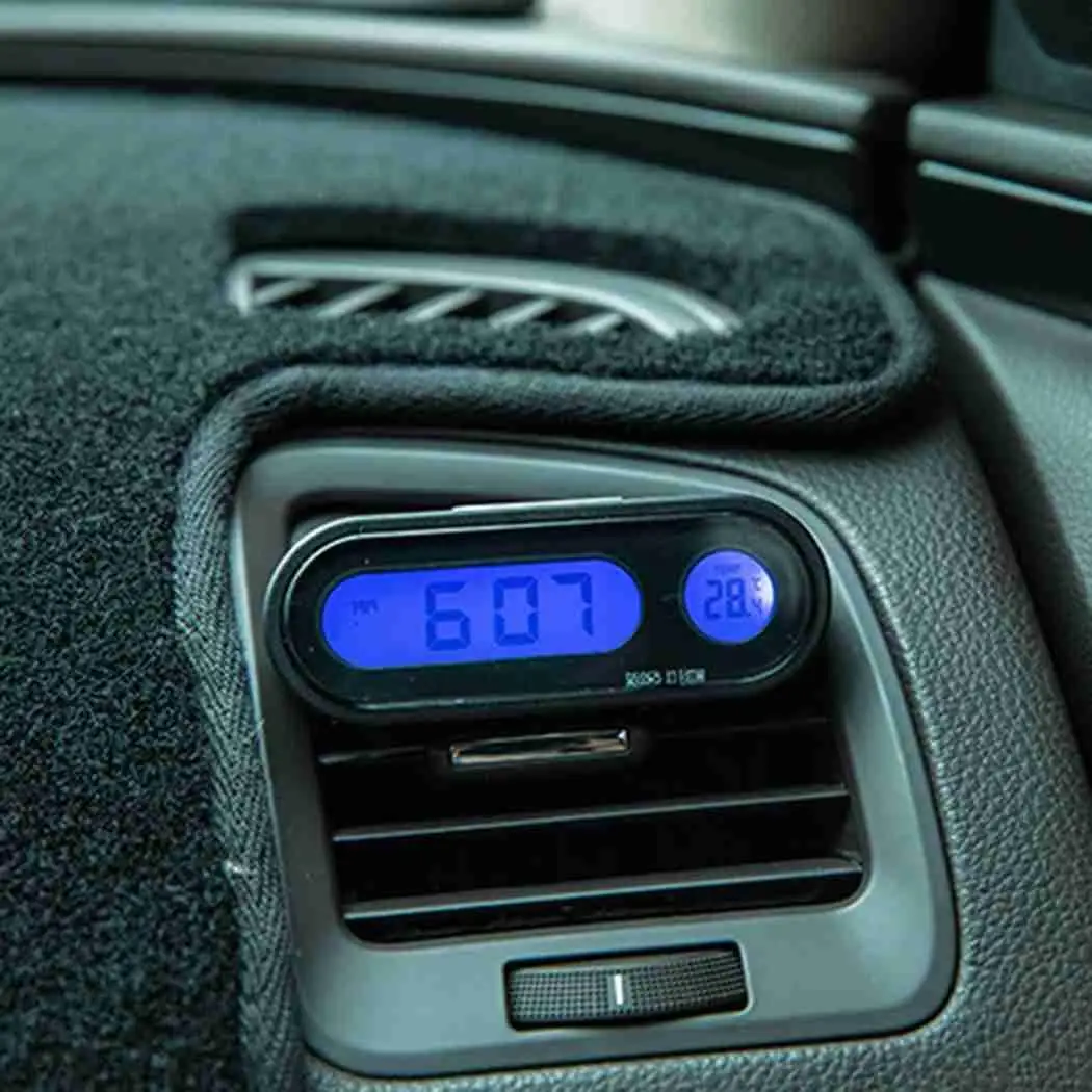 Portable 2 in 1 Car Digital LCD Clock & Temperature Display Electronic Clock Thermometer Car Automotive Blue Backlight
Portable 2 in 1 Car Digital LCD Clock & Temperature Display Electronic Clock Thermometer Car Automotive Blue Backlight
