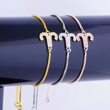 Ali Moda 12 Zodiac Symbol Paved Zircon Aries Connector Brass Charm Bracelet&Bangle Fit Handmade Women Christmas Gift Jewelry
Ali Moda 12 Zodiac Symbol Paved Zircon Aries Connector Brass Charm Bracelet&Bangle Fit Handmade Women Christmas Gift Jewelry