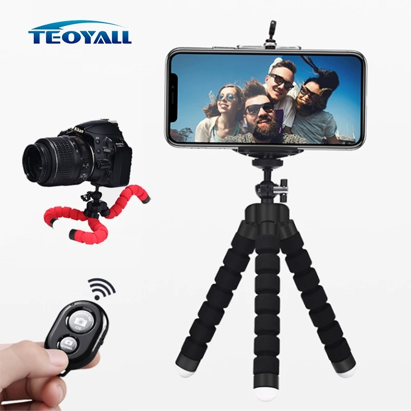 TeoYall Flexible Mini Tripod Mobile Phone Holder with Bluetooth Remote Shutter Octopus Cell Phone Stand Desk CellPhone Clip
TeoYall Flexible Mini Tripod Mobile Phone Holder with Bluetooth Remote Shutter Octopus Cell Phone Stand Desk CellPhone Clip