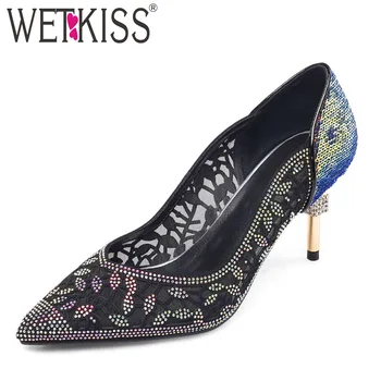 WETKISS Mesh Crystal Pumps Women Pointed Toe Footwear Unusual Heel High Shoes Female Party Shallow Bling Shoes Woman Spring 2019
WETKISS Mesh Crystal Pumps Women Pointed Toe Footwear Unusual Heel High Shoes Female Party Shallow Bling Shoes Woman Spring 2019