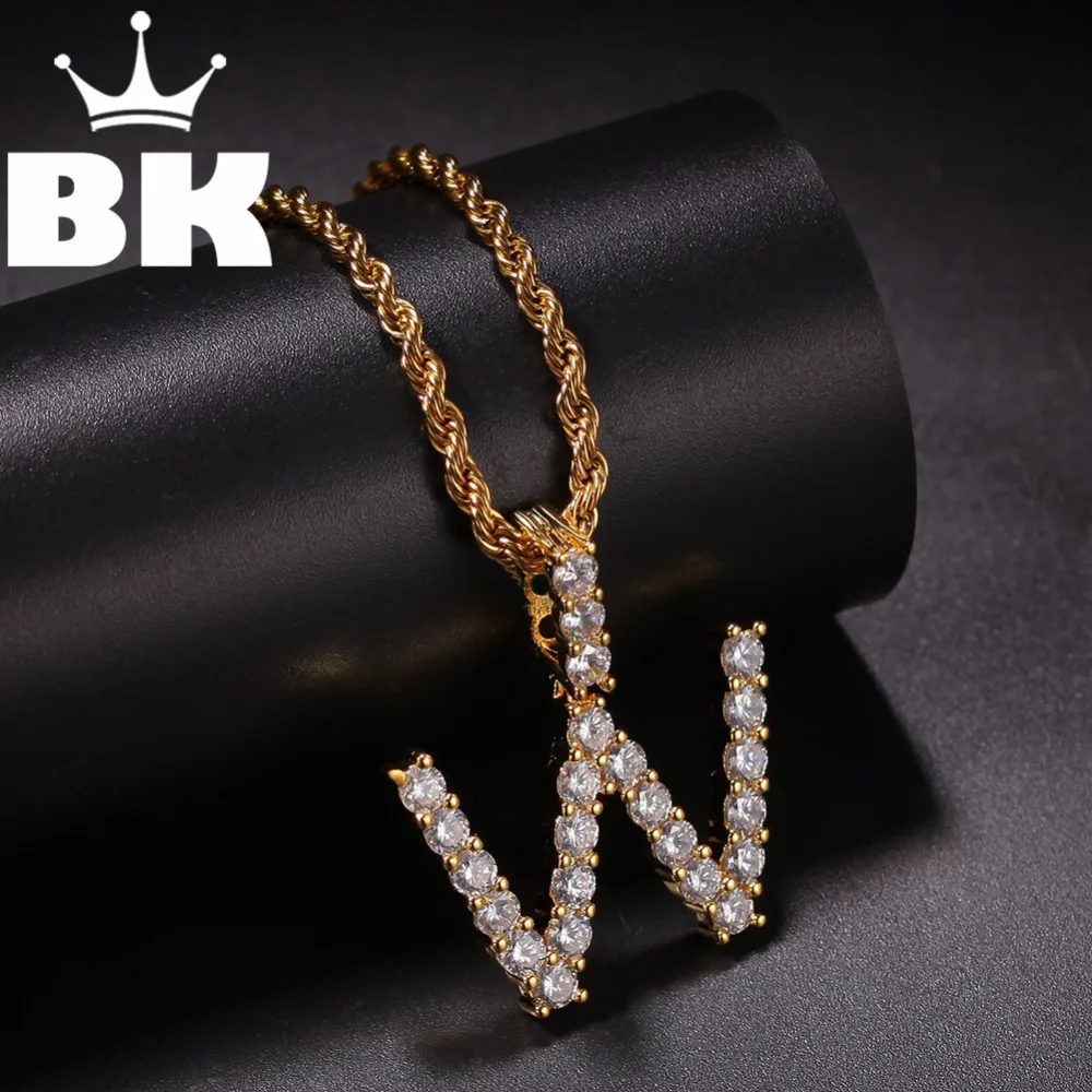 THE BLING KING CZ Custom Tennis Initial Letter Pendant Necklace Iced Out Cubic Zirconia Mens Women Jewelry
THE BLING KING CZ Custom Tennis Initial Letter Pendant Necklace Iced Out Cubic Zirconia Mens Women Jewelry