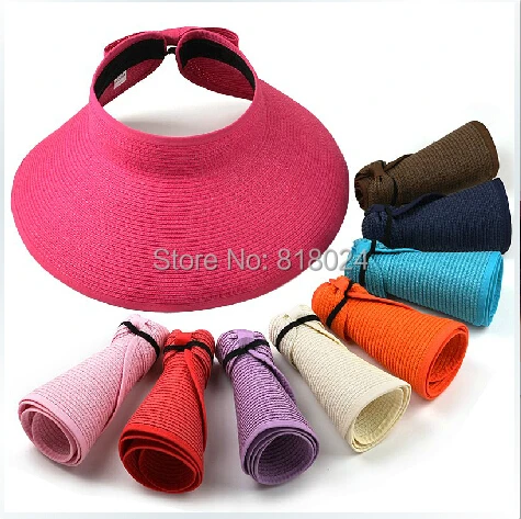 New Beach cap sunbonnet visor strawhat female summer sunscreen folding big sun hat 20 Colors for Choose
New Beach cap sunbonnet visor strawhat female summer sunscreen folding big sun hat 20 Colors for Choose