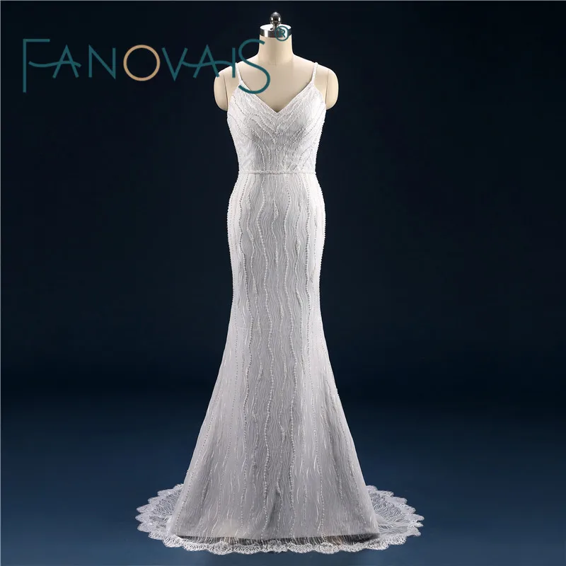 V Neck Sheath Wedding Dress Plus Size Lace Pealrs Spaghetti Wedding Gowns Vestido de Novia Robe de Maree 2019 luxury dresses
V Neck Sheath Wedding Dress Plus Size Lace Pealrs Spaghetti Wedding Gowns Vestido de Novia Robe de Maree 2019 luxury dresses