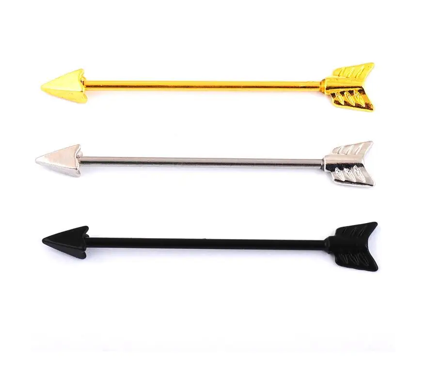 2 Piece Black Silver gold Arrow Love Long Industrial Straight Barbell 316L Stainless Steel Body Ear Piercing Jewelry
2 Piece Black Silver gold Arrow Love Long Industrial Straight Barbell 316L Stainless Steel Body Ear Piercing Jewelry