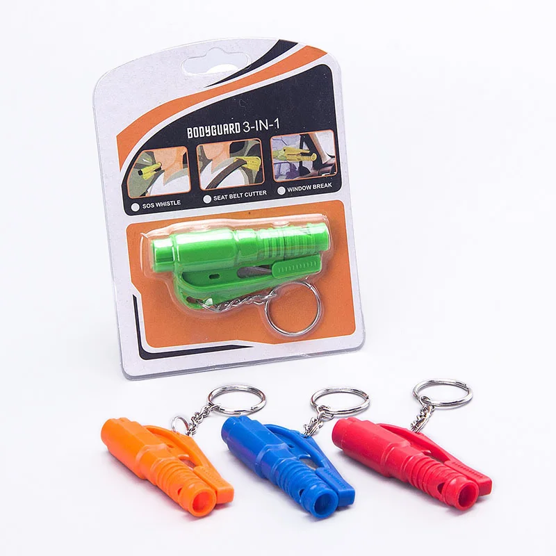 Outdoor EDC tool Mini Pocket Glass Window Breaking Safety Hammer Emergency Escape Rescue Tool Keychain Seat Belt Knife Cutter |