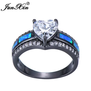 JUNXIN Female White/Champagne Heart Zircon Ring Fashion Black Gold Filled Rings For Women Romantic Valentine's Day Gift
JUNXIN Female White/Champagne Heart Zircon Ring Fashion Black Gold Filled Rings For Women Romantic Valentine's Day Gift