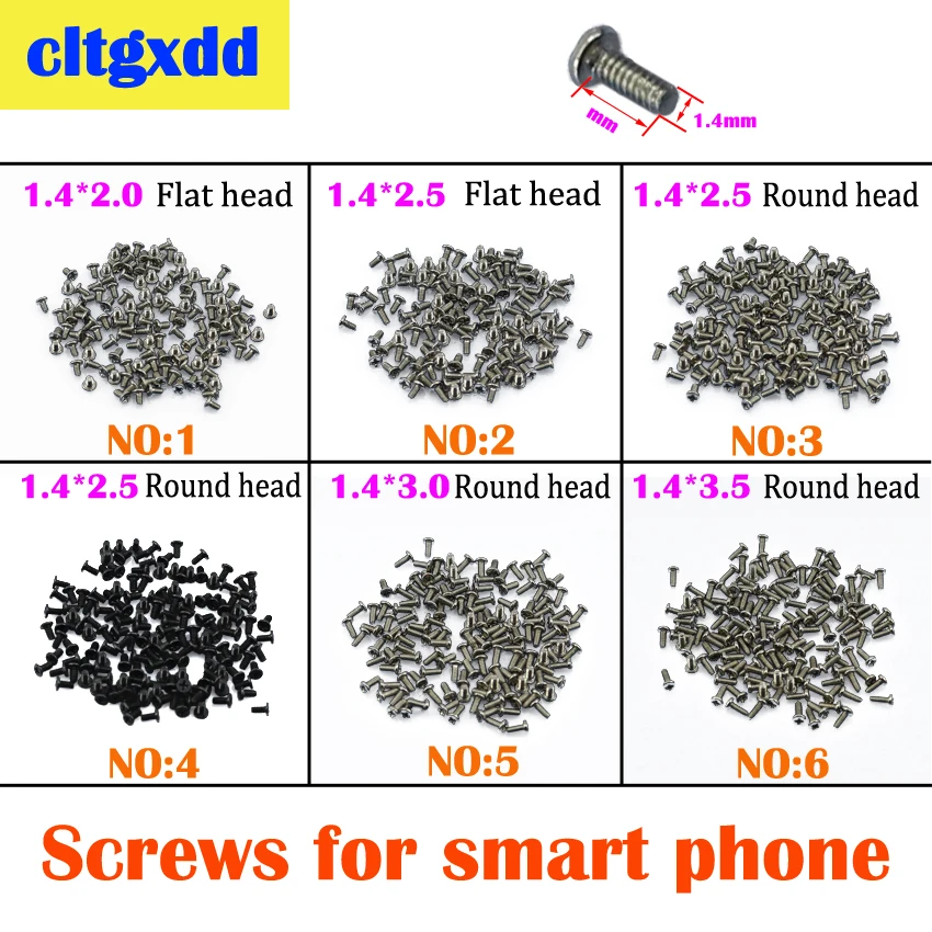 cltgxdd Replacement Full Screw Set for Antroid Smartphone universal screw ,1.4X2.0 2.5 3.0 3.5mm
cltgxdd Replacement Full Screw Set for Antroid Smartphone universal screw ,1.4X2.0 2.5 3.0 3.5mm