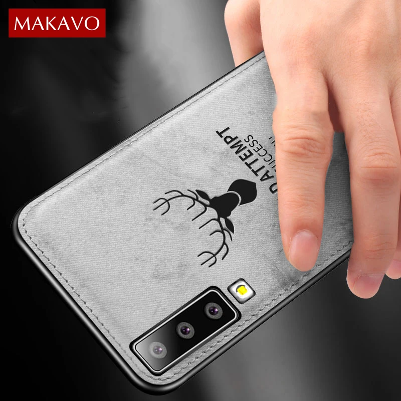 MAKAVO For Samsung Galaxy A7 2018 A750 Case Retro Fabric Cloth Texture Soft Phone Cover For Galaxy A7 2018 Phone Cases
MAKAVO For Samsung Galaxy A7 2018 A750 Case Retro Fabric Cloth Texture Soft Phone Cover For Galaxy A7 2018 Phone Cases