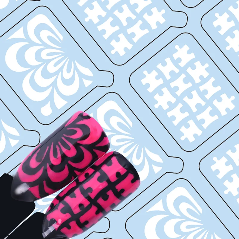 20 Tips 1 Sheet Adhesive Nail Vinyls Hollow Floral Watermarble Nail Art Vinyls Stencil Sticker for Nail Art Decoration
20 Tips 1 Sheet Adhesive Nail Vinyls Hollow Floral Watermarble Nail Art Vinyls Stencil Sticker for Nail Art Decoration