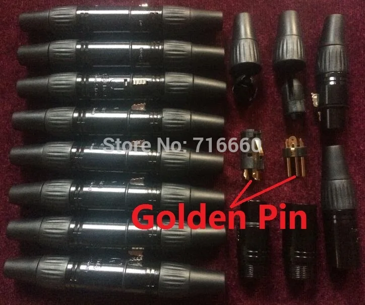 Free Shipping 10pairs/lot Similar Neutrik Male&Female XLR connector golden pins, High quality 3 pole female&male cable connector
Free Shipping 10pairs/lot Similar Neutrik Male&Female XLR connector golden pins, High quality 3 pole female&male cable connector