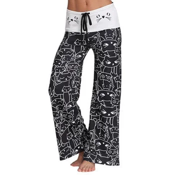 Droppshiping Summer Women Wide Leg Pants Cat Printed Drawstring High Waist Casual Trousers BFJ55
Droppshiping Summer Women Wide Leg Pants Cat Printed Drawstring High Waist Casual Trousers BFJ55