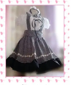 Original Design Cute Girls Japanese Cafe Maid Dress Black&White Checks Lolita Cosplay Costume
Original Design Cute Girls Japanese Cafe Maid Dress Black&White Checks Lolita Cosplay Costume