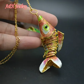 5pcs Mixed Color Cloisonn Enamel Carp Pendant Green Blue Yellow Brown White Fish Charms Necklace
5pcs Mixed Color Cloisonn Enamel Carp Pendant Green Blue Yellow Brown White Fish Charms Necklace