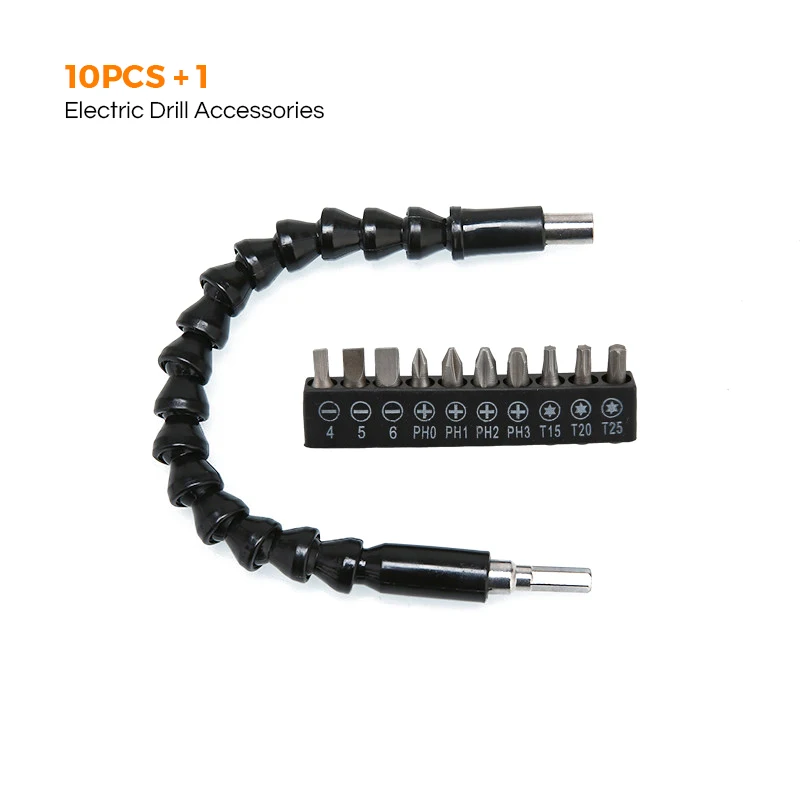 11Pcs Screwdriver Set Drill Bit Holder Universal Connecting Adapter Flexible Shaft w/Magnetic Connect Drive Extension Drill Bit
11Pcs Screwdriver Set Drill Bit Holder Universal Connecting Adapter Flexible Shaft w/Magnetic Connect Drive Extension Drill Bit