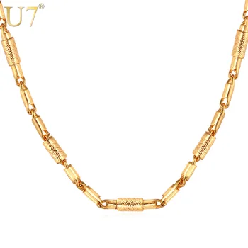 U7 Ethiopian Jewelry Men Chain Wholesale Gold Color Fashion Jewelry 55 CM Link Chains Necklaces N433
U7 Ethiopian Jewelry Men Chain Wholesale Gold Color Fashion Jewelry 55 CM Link Chains Necklaces N433
