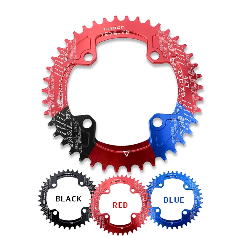 SNAIL 7075-T6 MTB Bike Circle Crankset Plate 104BCD Crank Round 38T 40T 42T Chainwheel MTB Bike Chainring
SNAIL 7075-T6 MTB Bike Circle Crankset Plate 104BCD Crank Round 38T 40T 42T Chainwheel MTB Bike Chainring