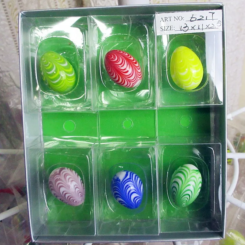 6pc Factory wholesale garden landscape decoration Munuola hand blown glass crafts colorful easter eggs
6pc Factory wholesale garden landscape decoration Munuola hand blown glass crafts colorful easter eggs
