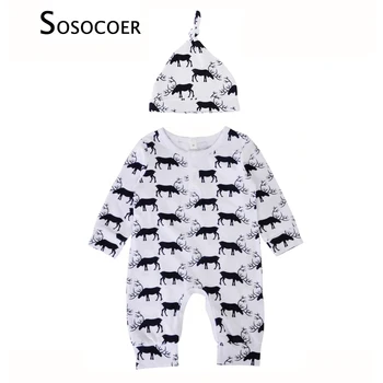 SOSOCOER Baby Boy Rompers Costume Christmas Reindeer Long Sleeve Girl Jumpsit Romper Hat/Cap Cartoon Animal Deer Newborn Clothes
SOSOCOER Baby Boy Rompers Costume Christmas Reindeer Long Sleeve Girl Jumpsit Romper Hat/Cap Cartoon Animal Deer Newborn Clothes