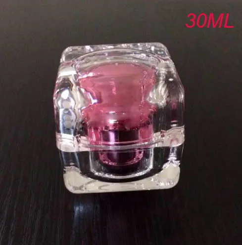 100 шт. пластик 30G розовой квадратной формы банка для крема 1 унция квадратный