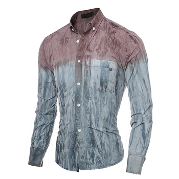 New Design Mens Summer Slim Shirts Patchwork Colorful Gradient Shirt Long Sleeve Casual Shirt XH995087
New Design Mens Summer Slim Shirts Patchwork Colorful Gradient Shirt Long Sleeve Casual Shirt XH995087