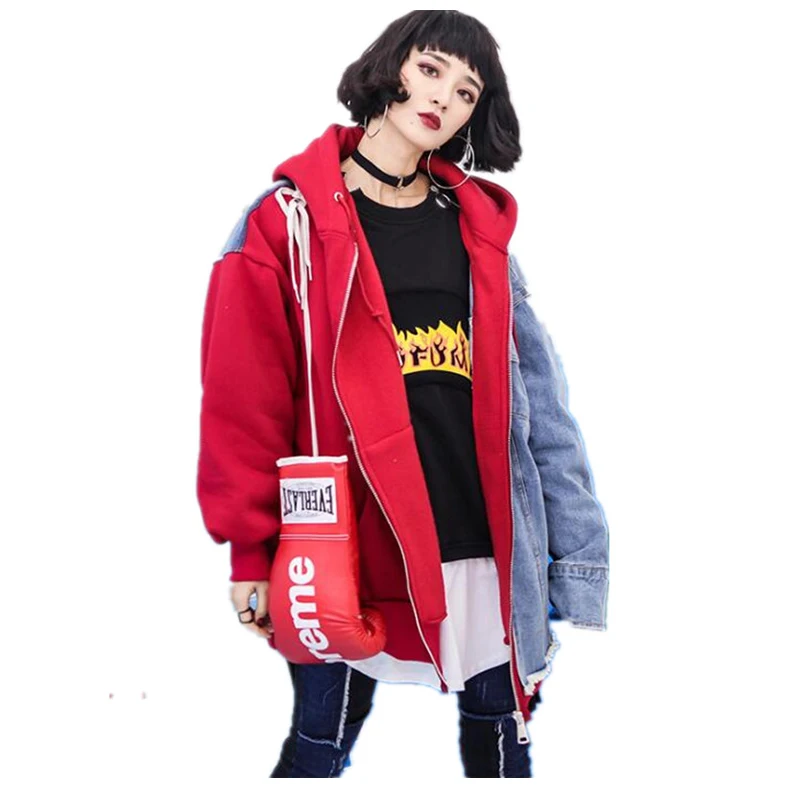Spring autumn new color matching denim jacket women Europe and America bf style student loose denim coat female G278
Spring autumn new color matching denim jacket women Europe and America bf style student loose denim coat female G278