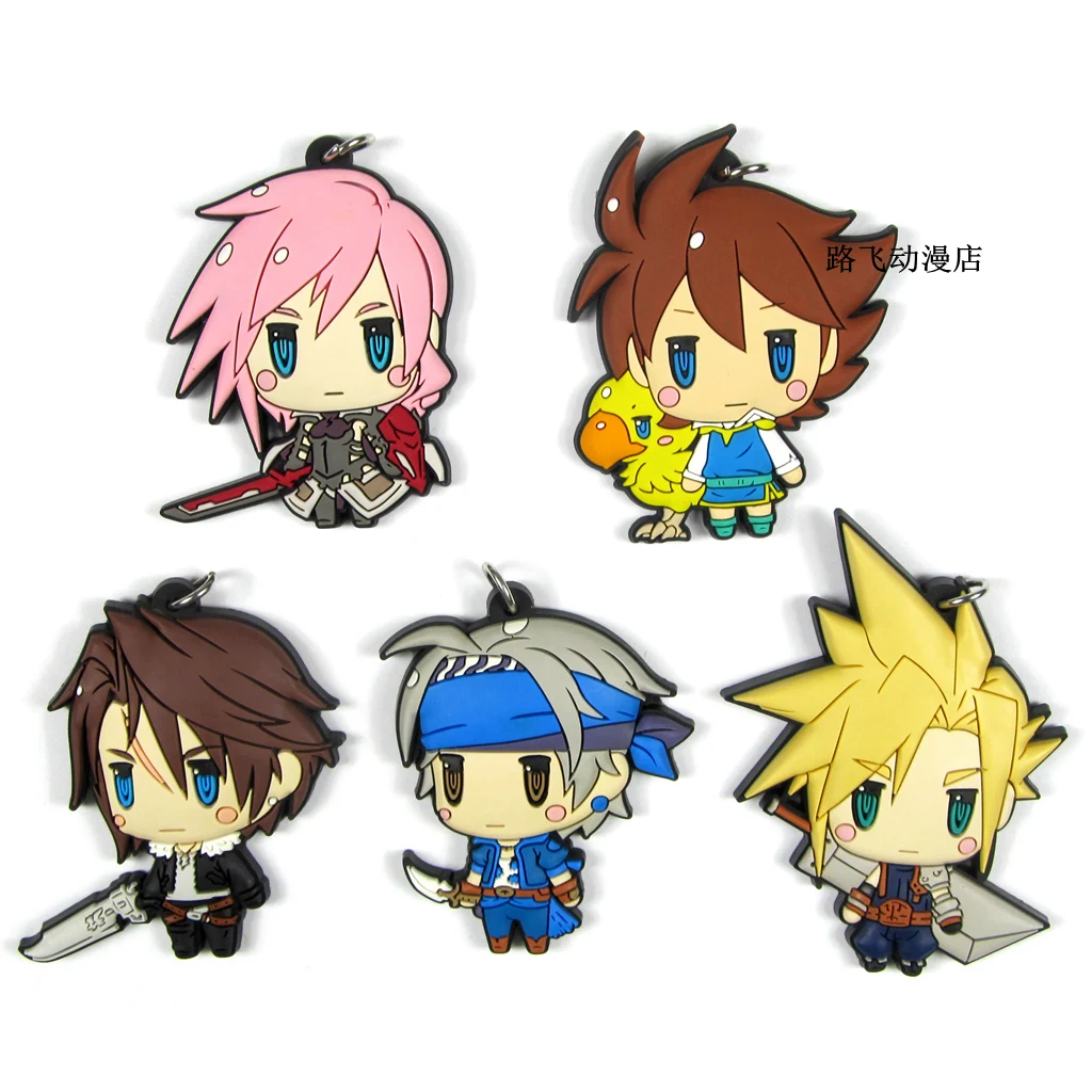 Final Fantasy 30th Action Figure Cloud Strife Bartz Klauser Squall Leonhart Lightning Mobile Phone Schoolbag Rubber Keychain 6cm
Final Fantasy 30th Action Figure Cloud Strife Bartz Klauser Squall Leonhart Lightning Mobile Phone Schoolbag Rubber Keychain 6cm