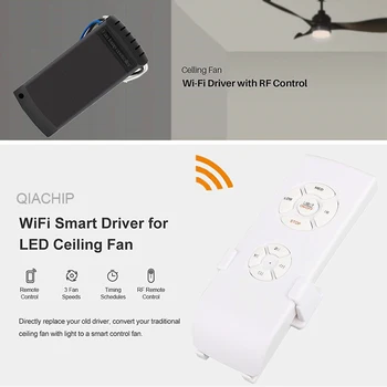 QIACHIP AC 220V WiFi Smart Universal Ceiling Fan Lamp Remote Controller Kit Remote Adjust Speed Light APP Remote Control Switch 
QIACHIP AC 220V WiFi Smart Universal Ceiling Fan Lamp Remote Controller Kit Remote Adjust Speed Light APP Remote Control Switch
