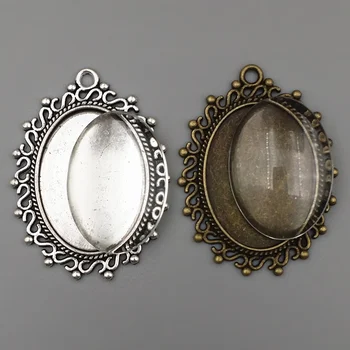 10 sets/lot two color filigree cameo cabochon 18*25mm base setting pendant tray + clear glass cabochons Wholesale A1001
10 sets/lot two color filigree cameo cabochon 18*25mm base setting pendant tray + clear glass cabochons Wholesale A1001