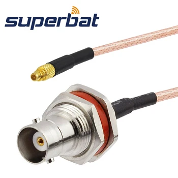 BNC Jack bulkhead with O-ring straight to MMCX Plug straight pigtail cable RG316
BNC Jack bulkhead with O-ring straight to MMCX Plug straight pigtail cable RG316