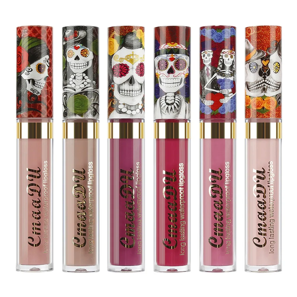 

CmaaDu 6pcs/1set Matte Liquid Lip Gloss Lipstick Tint Red Velvet Waterproof Long Lasting Sexy Lipgloss Batom Makeup Autumn TSLM2