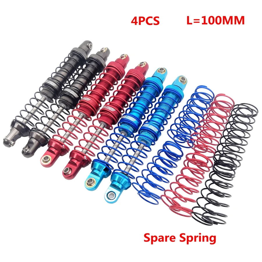 4PCS RC Rock Crawler ALUMINUM OIL SUSPENSION SHOCKS ABSORBER 100MM For SCX10 II D90 TF2 MST Rc Car
4PCS RC Rock Crawler ALUMINUM OIL SUSPENSION SHOCKS ABSORBER 100MM For SCX10 II D90 TF2 MST Rc Car