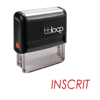 BBloop French Language "INSCRIT" Self-Inking Stamp, Rectangular, Laser Engraved, RED
BBloop French Language "INSCRIT" Self-Inking Stamp, Rectangular, Laser Engraved, RED