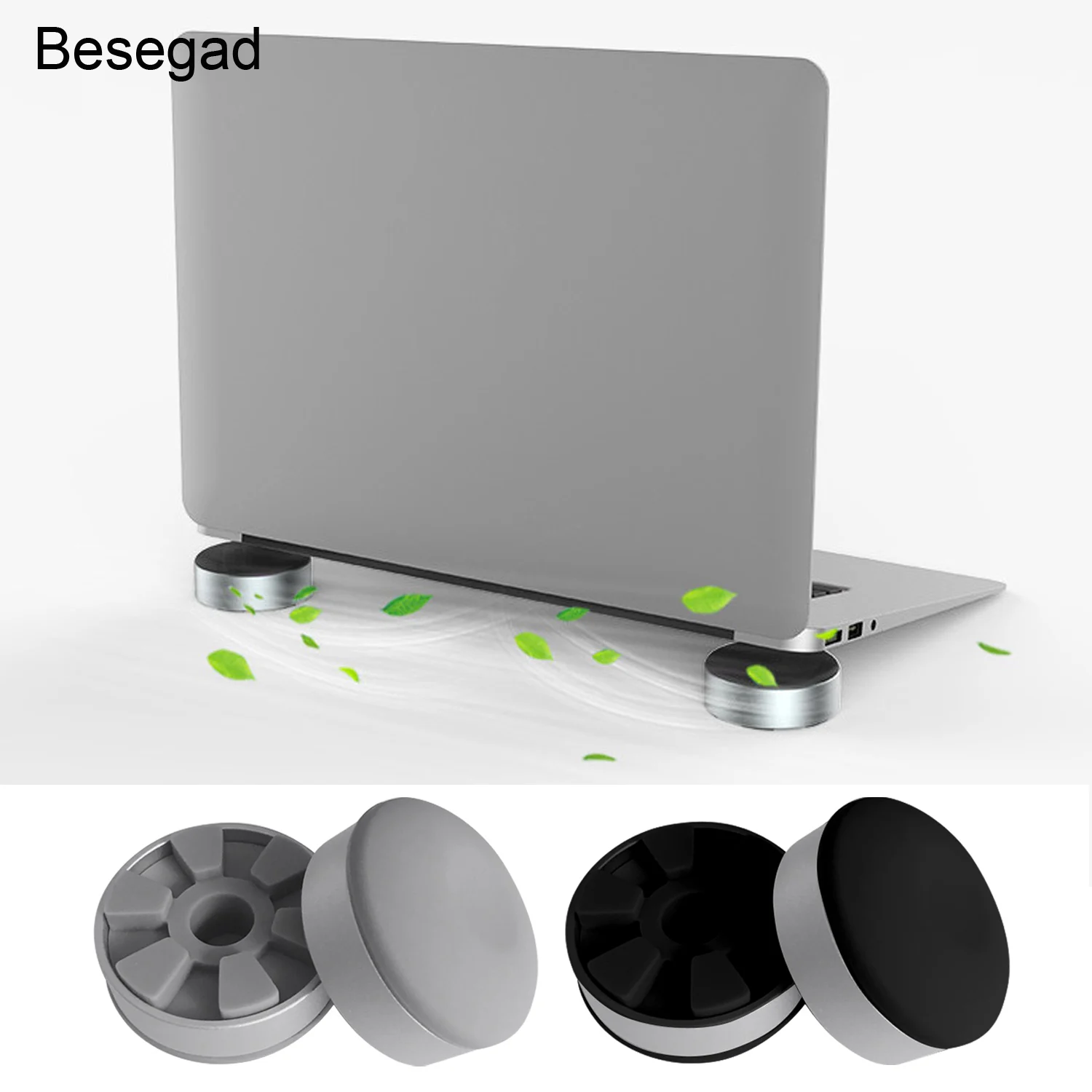 Besegad 2pcs Aluminum Alloy Cooling Pads Rubber Non-Slip Foot Pad for Apple MacBook Pro Mac Book Samsung Lenovo Laptop Notebook
Besegad 2pcs Aluminum Alloy Cooling Pads Rubber Non-Slip Foot Pad for Apple MacBook Pro Mac Book Samsung Lenovo Laptop Notebook