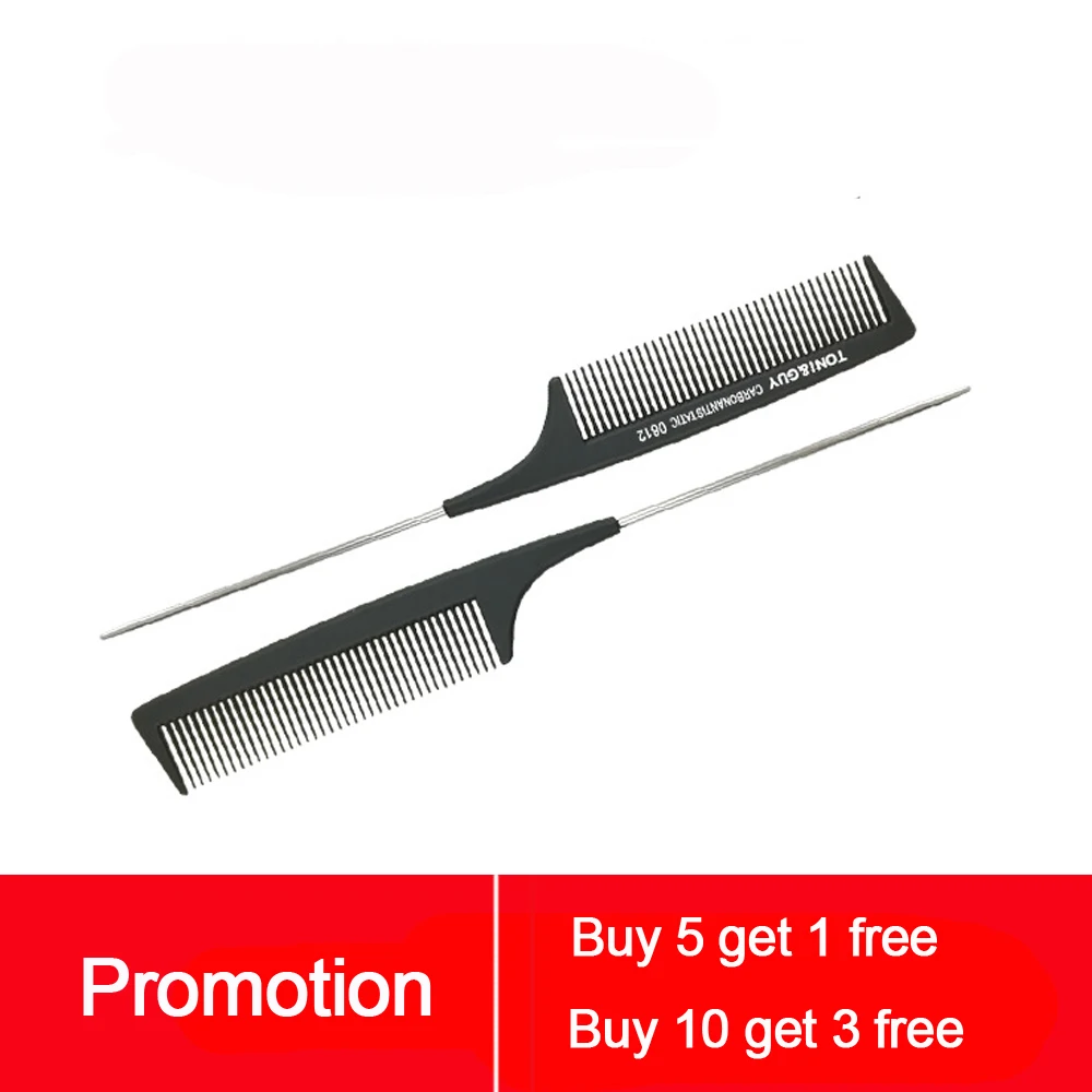 Professional Black Fine Tooth Comb Metal Pin For Styling Hairdressing Anti-static Hair Style Beauty Tools Buy 5 get 1 free
Professional Black Fine Tooth Comb Metal Pin For Styling Hairdressing Anti-static Hair Style Beauty Tools Buy 5 get 1 free
